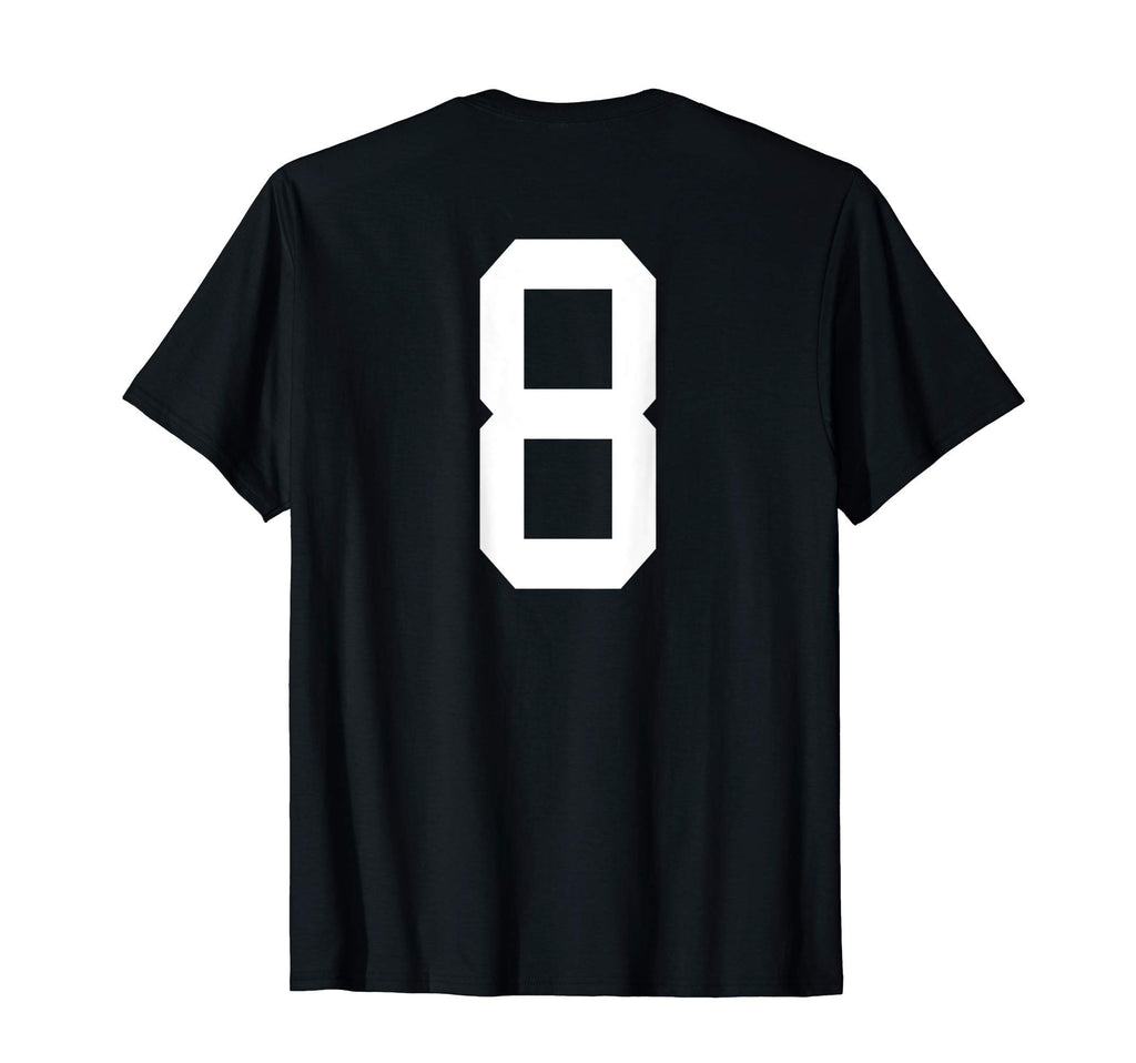 Number 8 Back Soccer Training T-Shirt - Novelty Apparel for Adults - T-Shirt, Sweatshirt, Hoodie