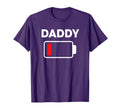 Daddy Battery Low Sarcastic Family T-Shirt - Minimalist Print Unisex - T-Shirt, Sweatshirt, Hoodie