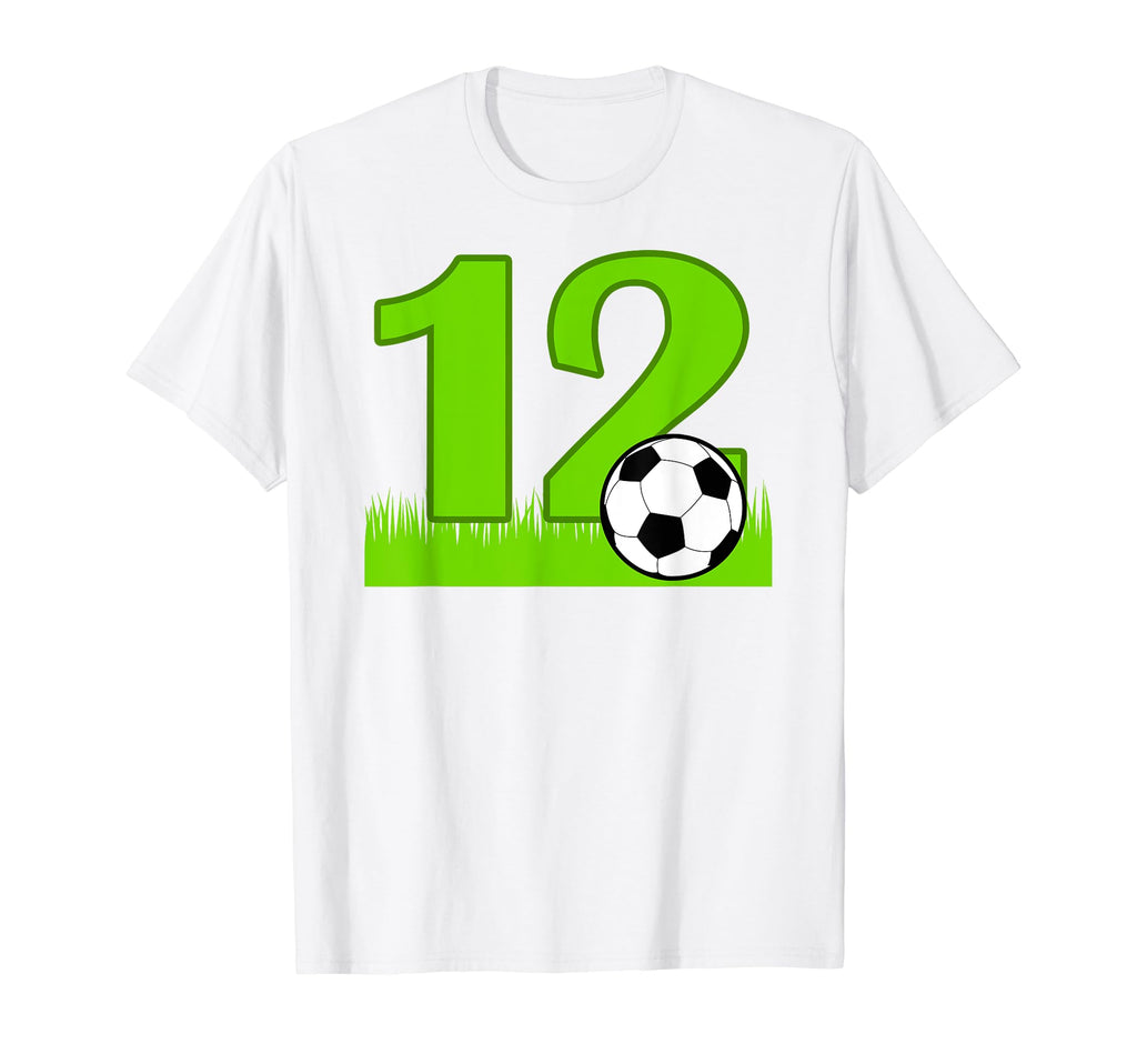 12Th Birthday Soccer 12 Years Old T-Shirt - Minimalist Print Men Women - T-Shirt, Sweatshirt, Hoodie