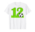 12Th Birthday Soccer 12 Years Old T-Shirt - Minimalist Print Men Women - T-Shirt, Sweatshirt, Hoodie