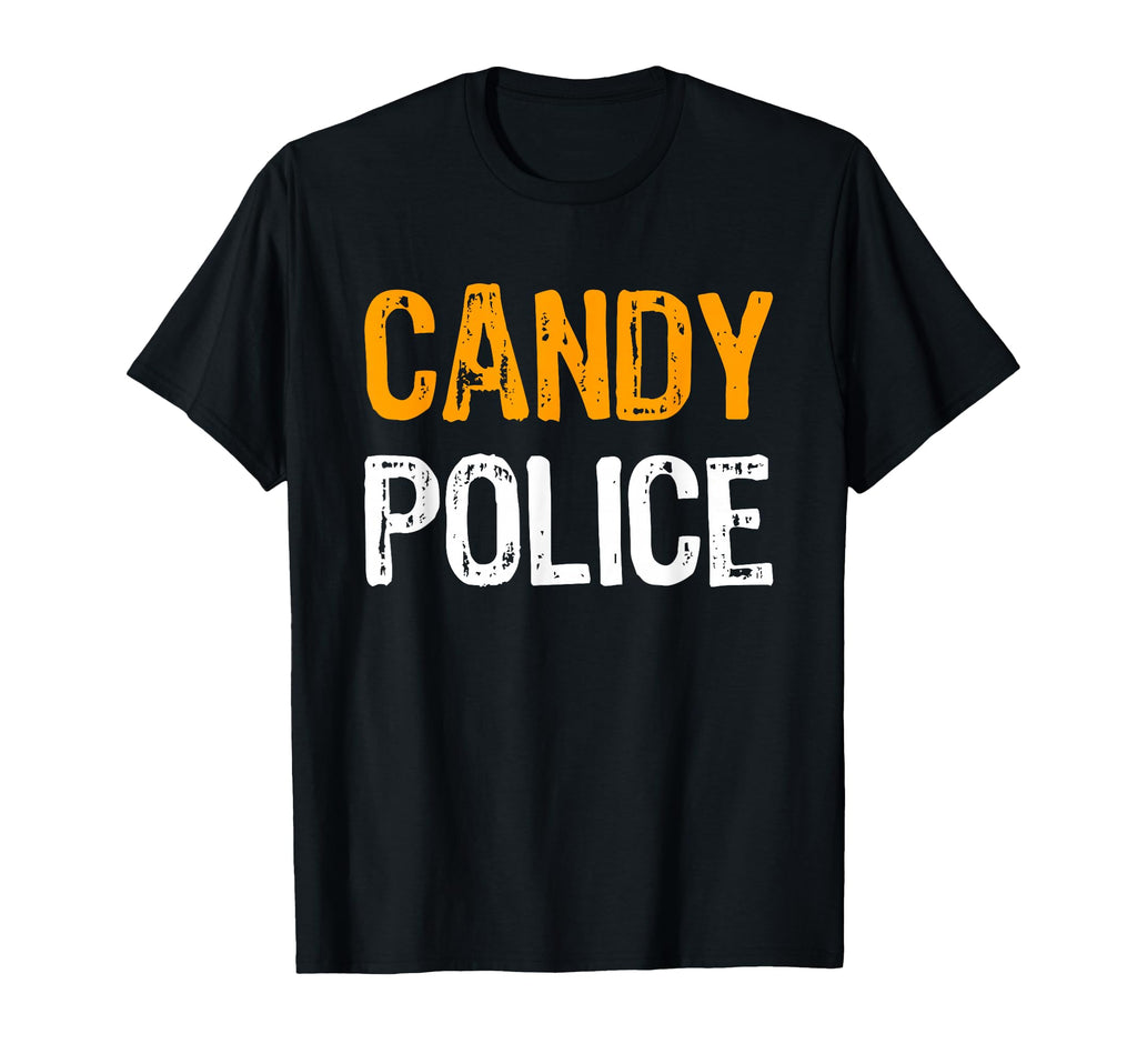 Candy Police Halloween Mom Dad Costume T-Shirt - Minimalist Print Unisex - T-Shirt, Sweatshirt, Hoodie