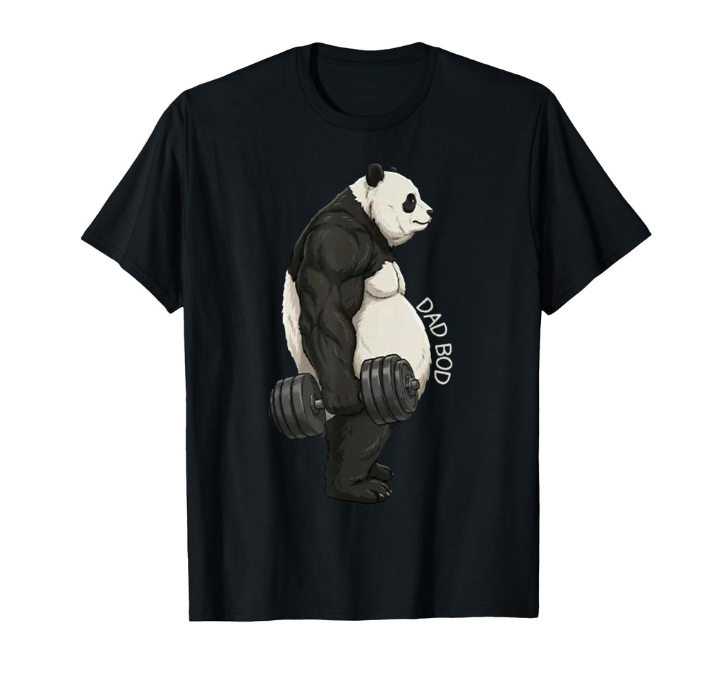Dad Bod Panda Funny Fitness Gym T-Shirt - Minimalist Print for Adults - T-Shirt, Sweatshirt, Hoodie
