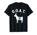 Goat Number 16 Greatest All Time Dad T-Shirt - Custom Art Print for Adults - T-Shirt, Sweatshirt, Hoodie