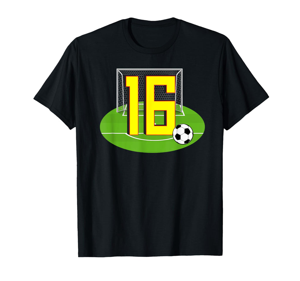 Number 16 16Th Birthday Soccer 16 T-Shirt - Fun Novelty Design Unisex - T-Shirt, Sweatshirt, Hoodie