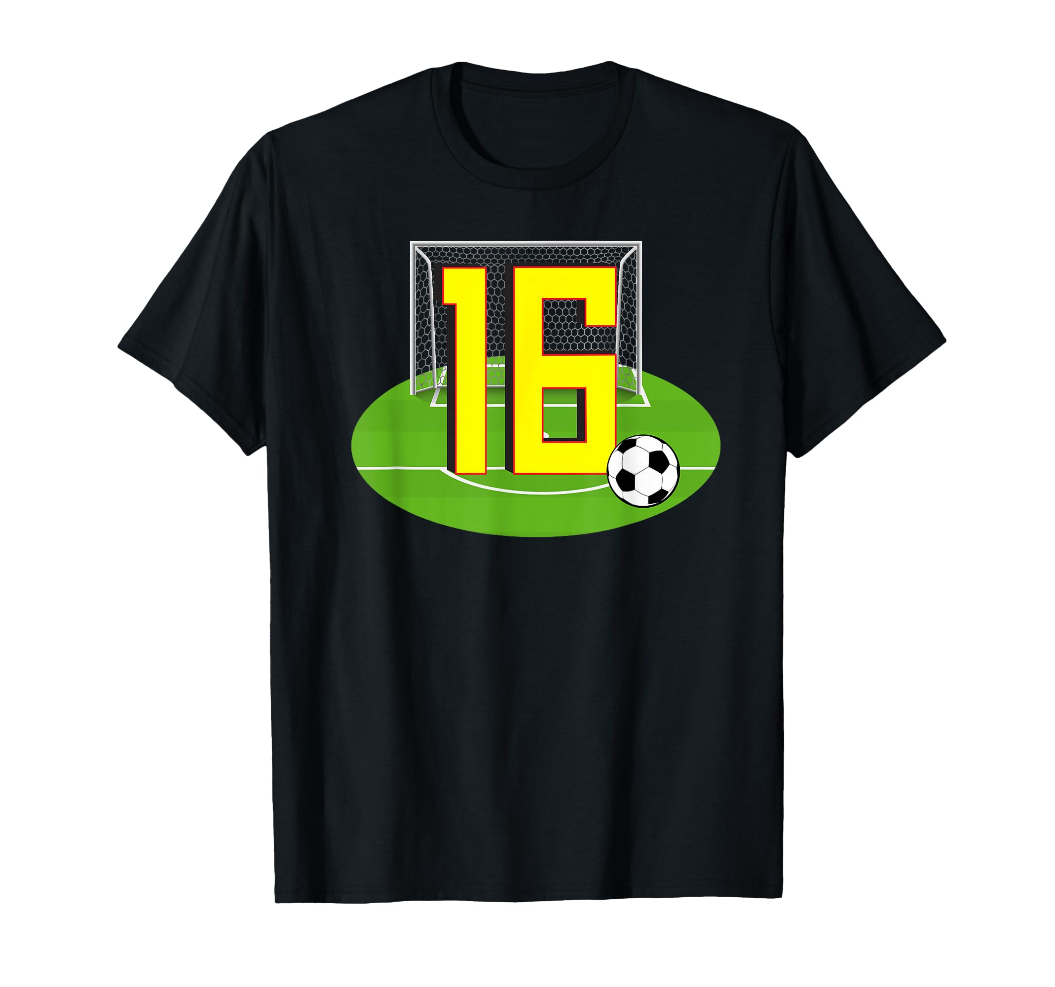 Number 16 16Th Birthday Soccer 16 T-Shirt - Fun Novelty Design Unisex - T-Shirt, Sweatshirt, Hoodie