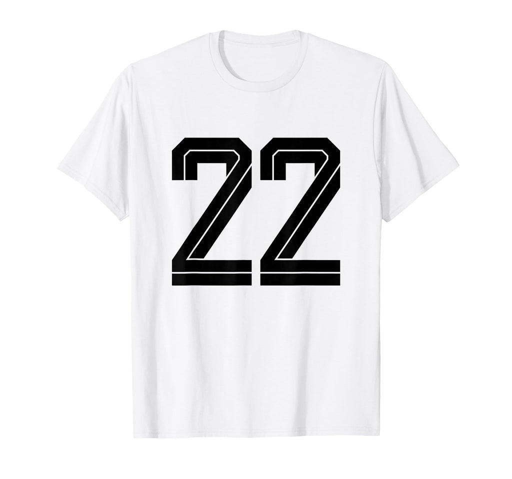 22 White Number 22 Sports Fan Soccer T-Shirt - Streetwear Style for Adults - T-Shirt, Sweatshirt, Hoodie