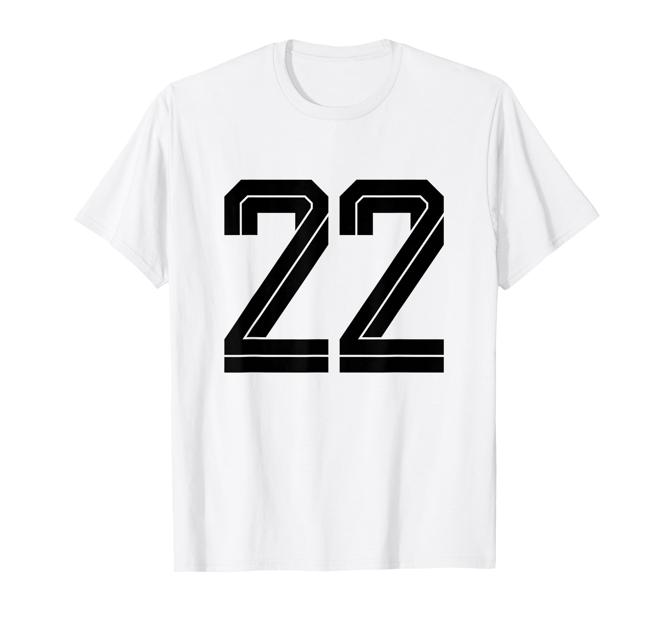 22 White Number 22 Sports Fan Soccer T-Shirt - Streetwear Style for Adults - T-Shirt, Sweatshirt, Hoodie