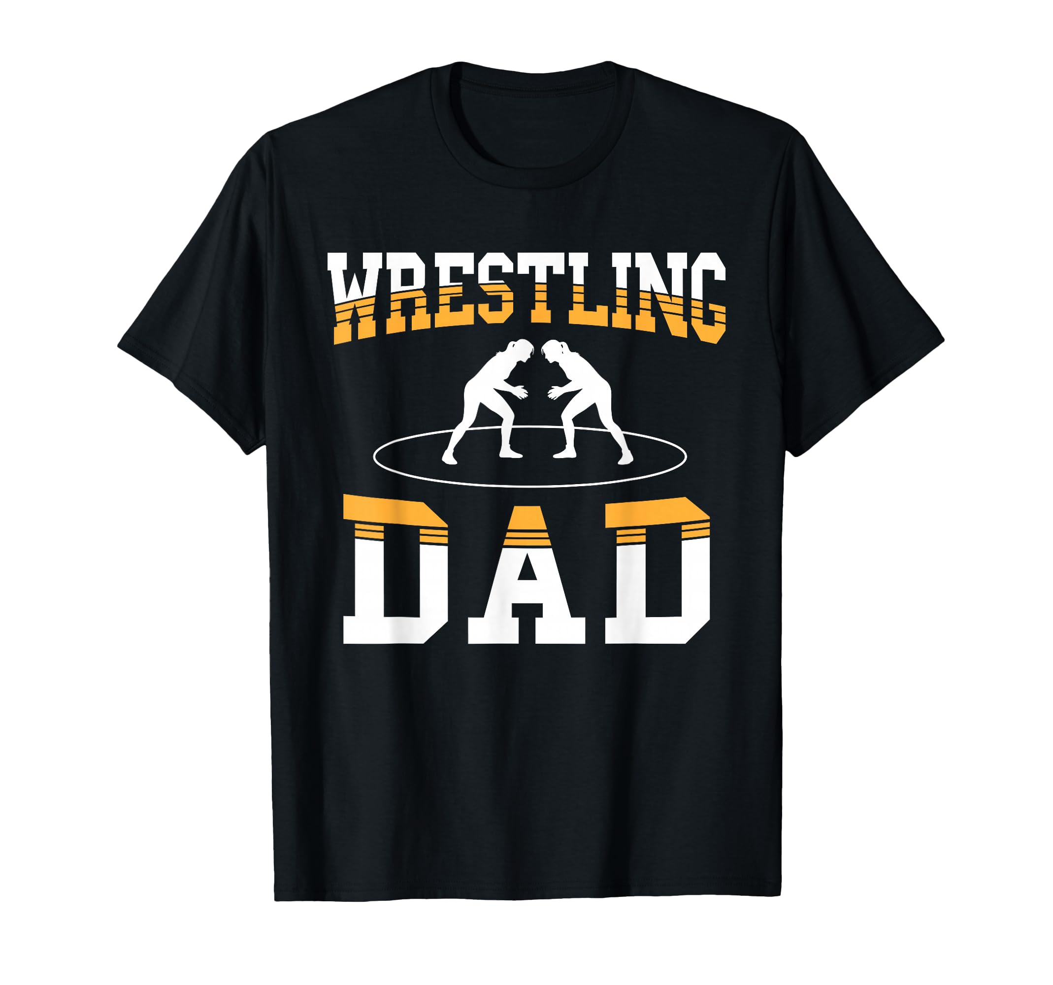 Yellow Wrestler Dad Daddy Cheer T-Shirt - Aesthetic Graphic for Adults - T-Shirt, Sweatshirt, Hoodie