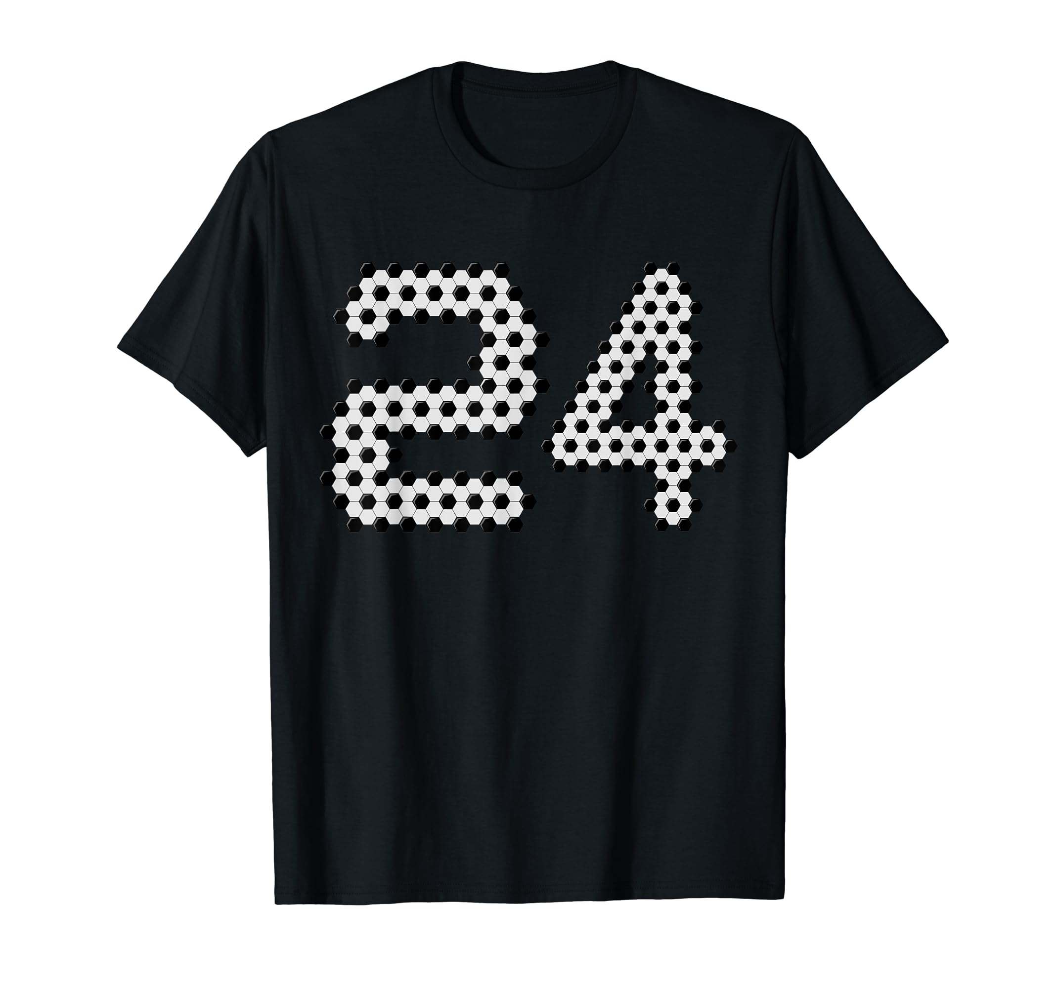 Fun 24Th Birthday Soccer Themed 24 T-Shirt - Trendy Graphic for Adults - T-Shirt, Sweatshirt, Hoodie
