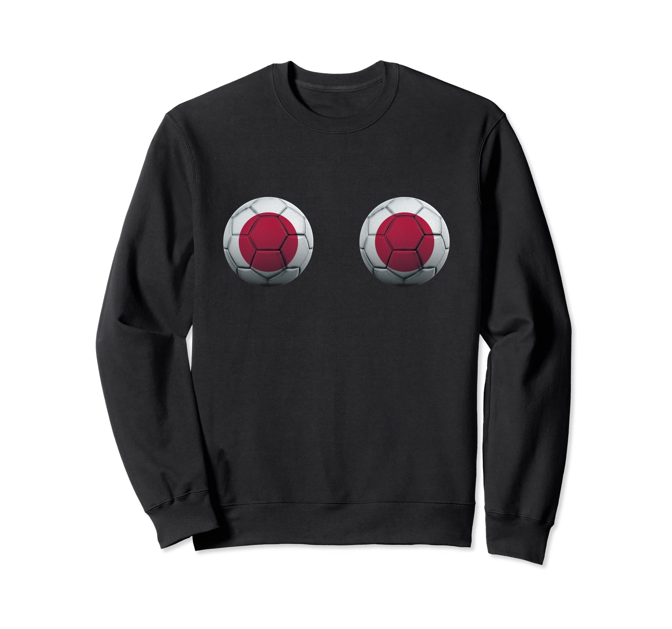 Japan Soccer Japanese Flag Boobs Sweatshirt - Graphic Print for Adults - T-Shirt, Sweatshirt, Hoodie