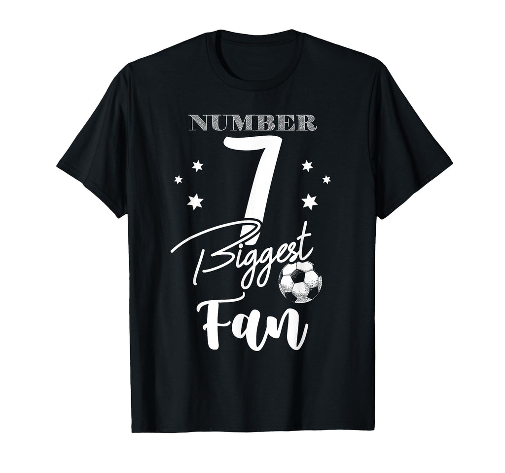 Number 7 Biggest Fan Soccer Player T-Shirt - Custom Art Print Unisex - T-Shirt, Sweatshirt, Hoodie