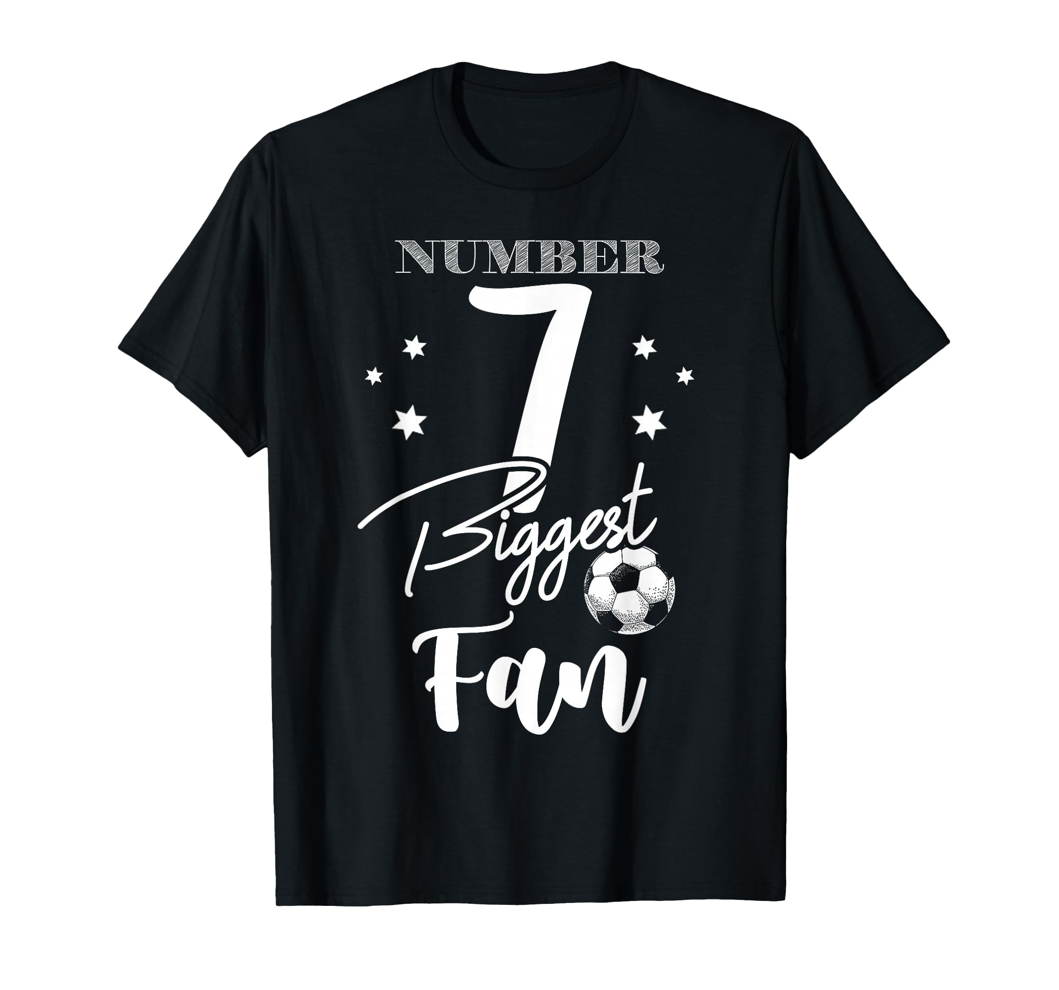 Number 7 Biggest Fan Soccer Player T-Shirt - Custom Art Print Unisex - T-Shirt, Sweatshirt, Hoodie