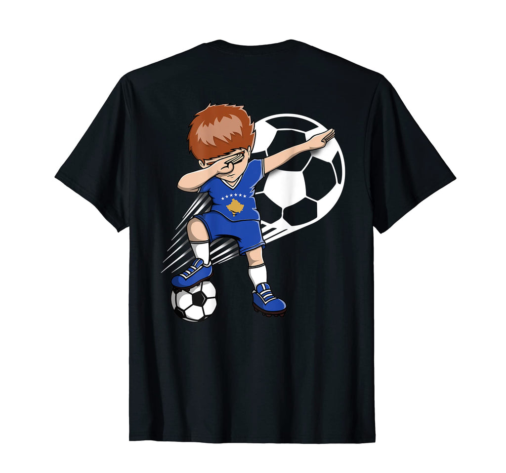 Dabbing Soccer Kosovo Jersey Kosovar T-Shirt - Graphic Print Men Women - T-Shirt, Sweatshirt, Hoodie