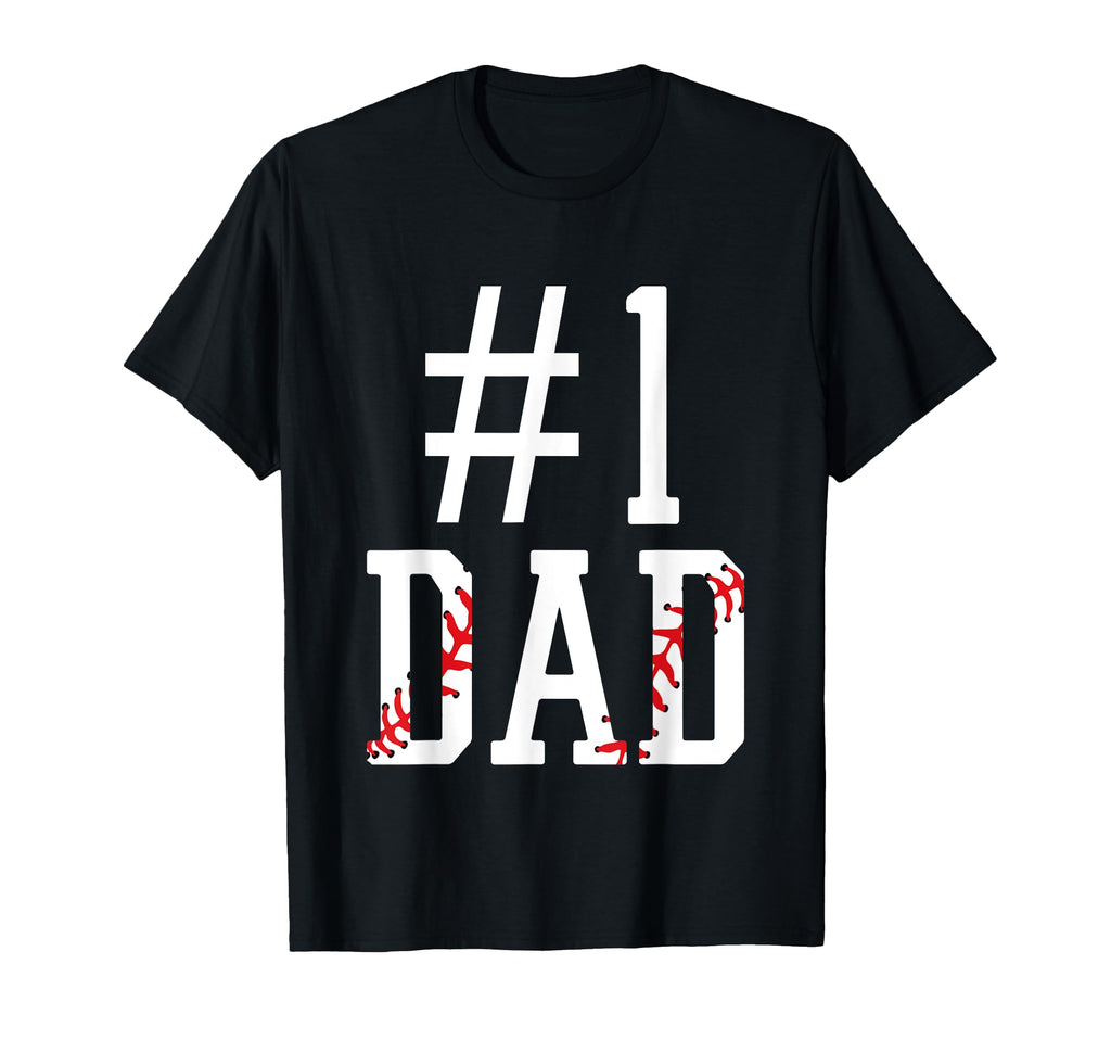 Number One Baseball Dad Joke Fathers T-Shirt - Minimalist Print Men Women - T-Shirt, Sweatshirt, Hoodie
