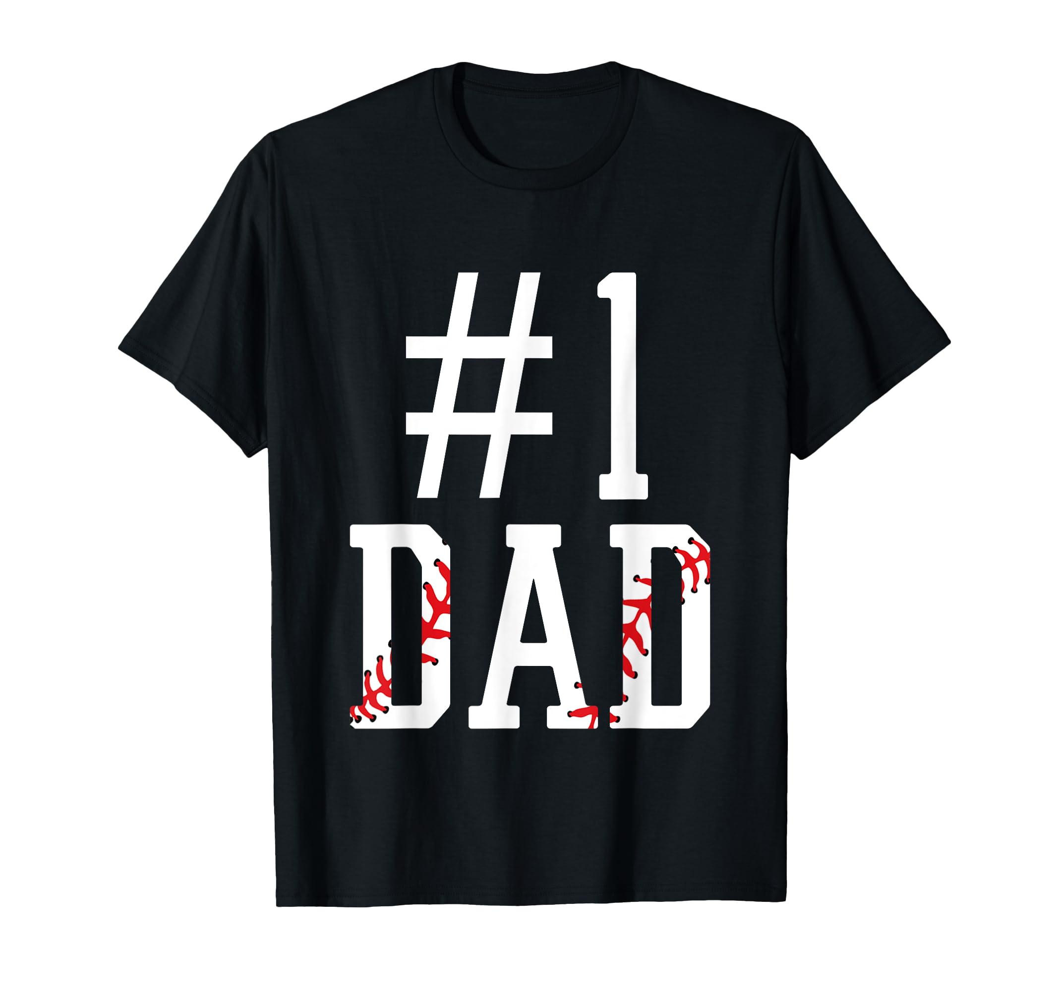 Number One Baseball Dad Joke Fathers T-Shirt - Minimalist Print Men Women - T-Shirt, Sweatshirt, Hoodie