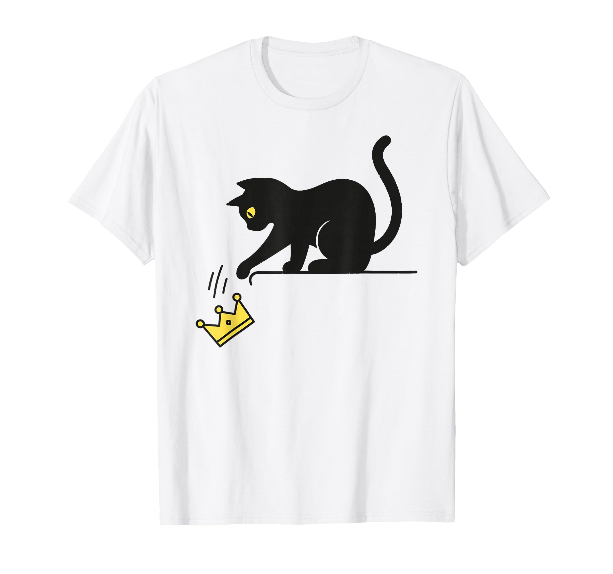 No Kings Black Cat Kicking Crown T-Shirt - Aesthetic Graphic for Adults - T-Shirt, Sweatshirt, Hoodie