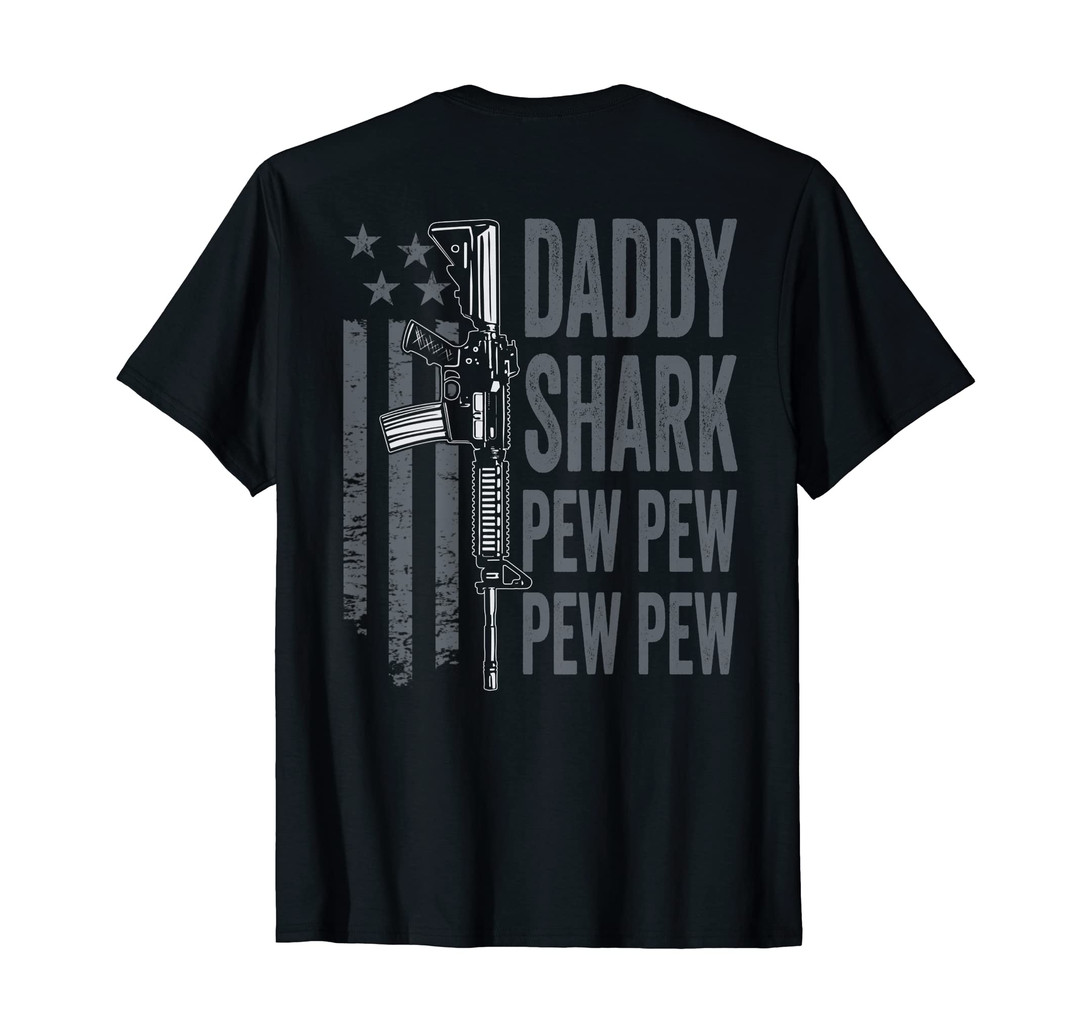 Daddy Shark Pew Pew Mens Guns Joke Funny T-Shirt - Streetwear Style Unisex - T-Shirt, Sweatshirt, Hoodie