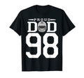 Custom Number 98 Proud Football Dad T-Shirt - Custom Art Print Unisex - T-Shirt, Sweatshirt, Hoodie