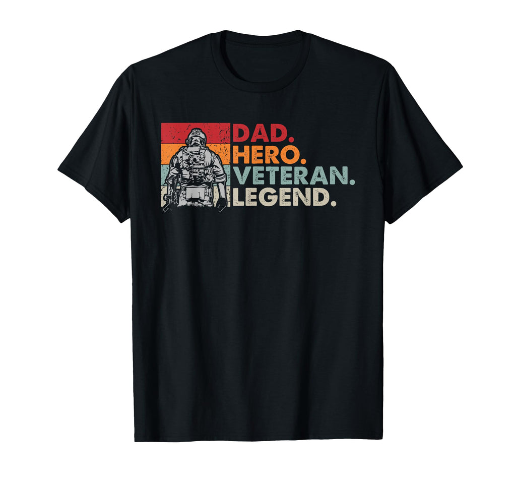 Veteran Dad Hero Legend Fathers Day T-Shirt - Minimalist Print for Adults - T-Shirt, Sweatshirt, Hoodie