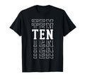 Ten 10Th Birthday Layered Text 10 T-Shirt - Aesthetic Graphic Men Women - T-Shirt, Sweatshirt, Hoodie