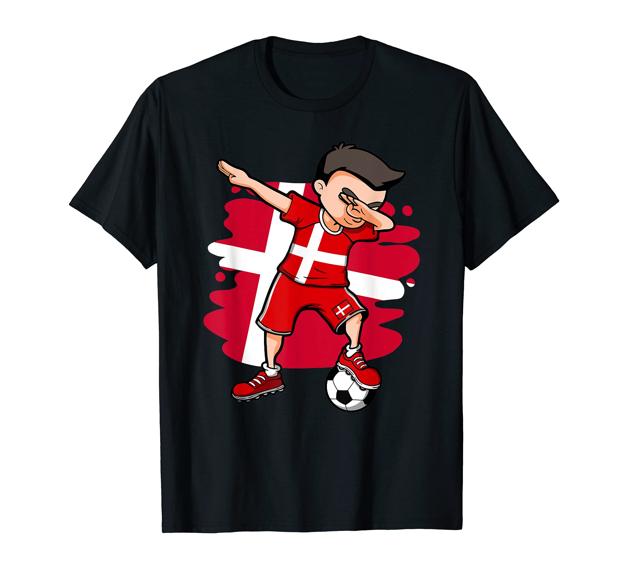 Dabbing Soccer Denmark Jersey Danish T-Shirt - Minimalist Print Unisex - T-Shirt, Sweatshirt, Hoodie