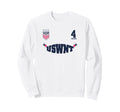 Naomi Girma 12 White Uswnt Sweatshirt - Minimalist Print Men Women - T-Shirt, Sweatshirt, Hoodie