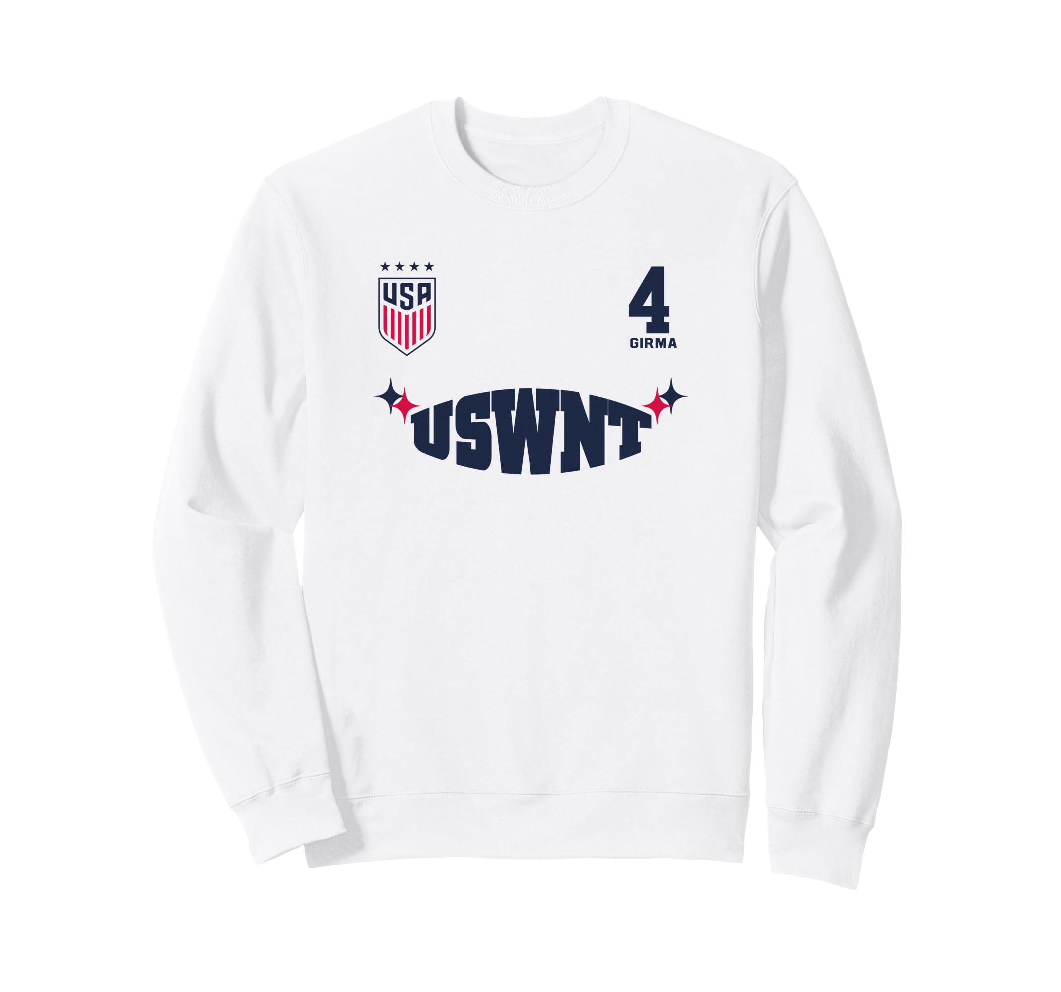 Naomi Girma 12 White Uswnt Sweatshirt - Minimalist Print Men Women - T-Shirt, Sweatshirt, Hoodie
