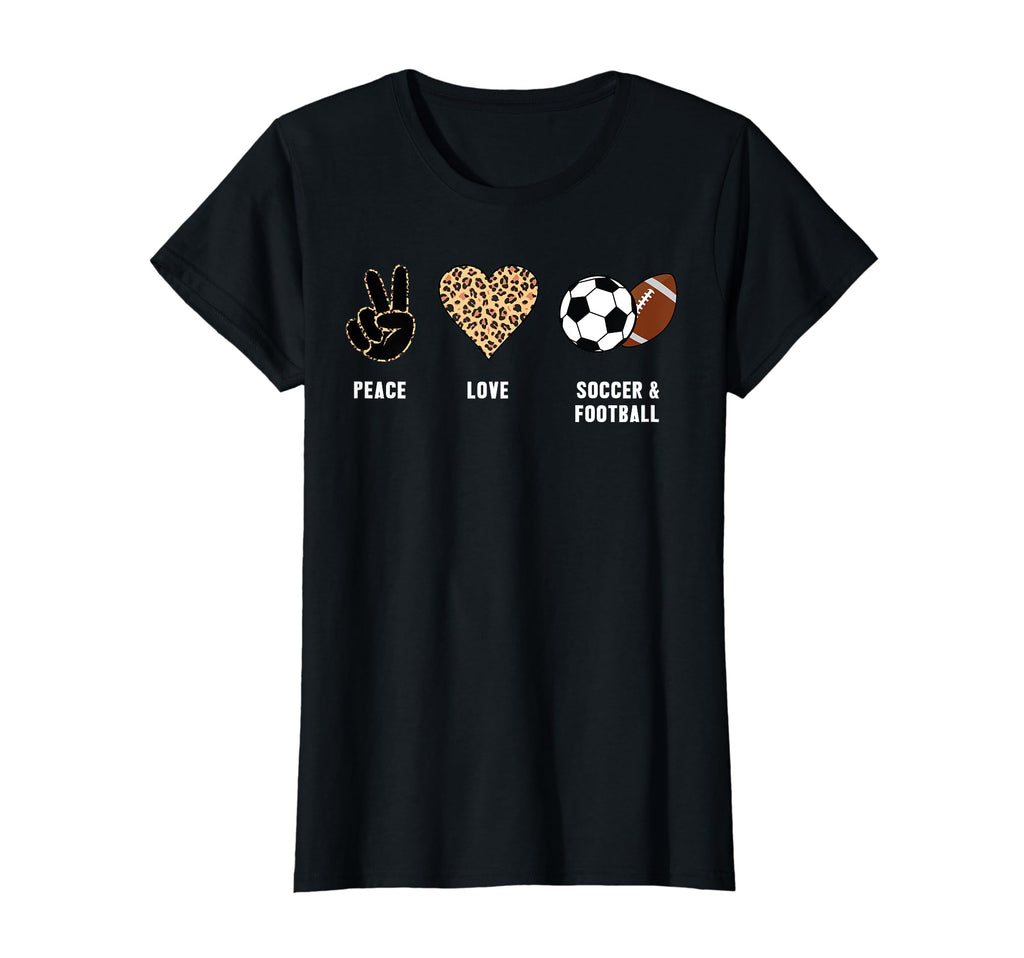 Peace Love Soccer Football Soccer Player T-Shirt - Trendy Graphic Unisex - T-Shirt, Sweatshirt, Hoodie