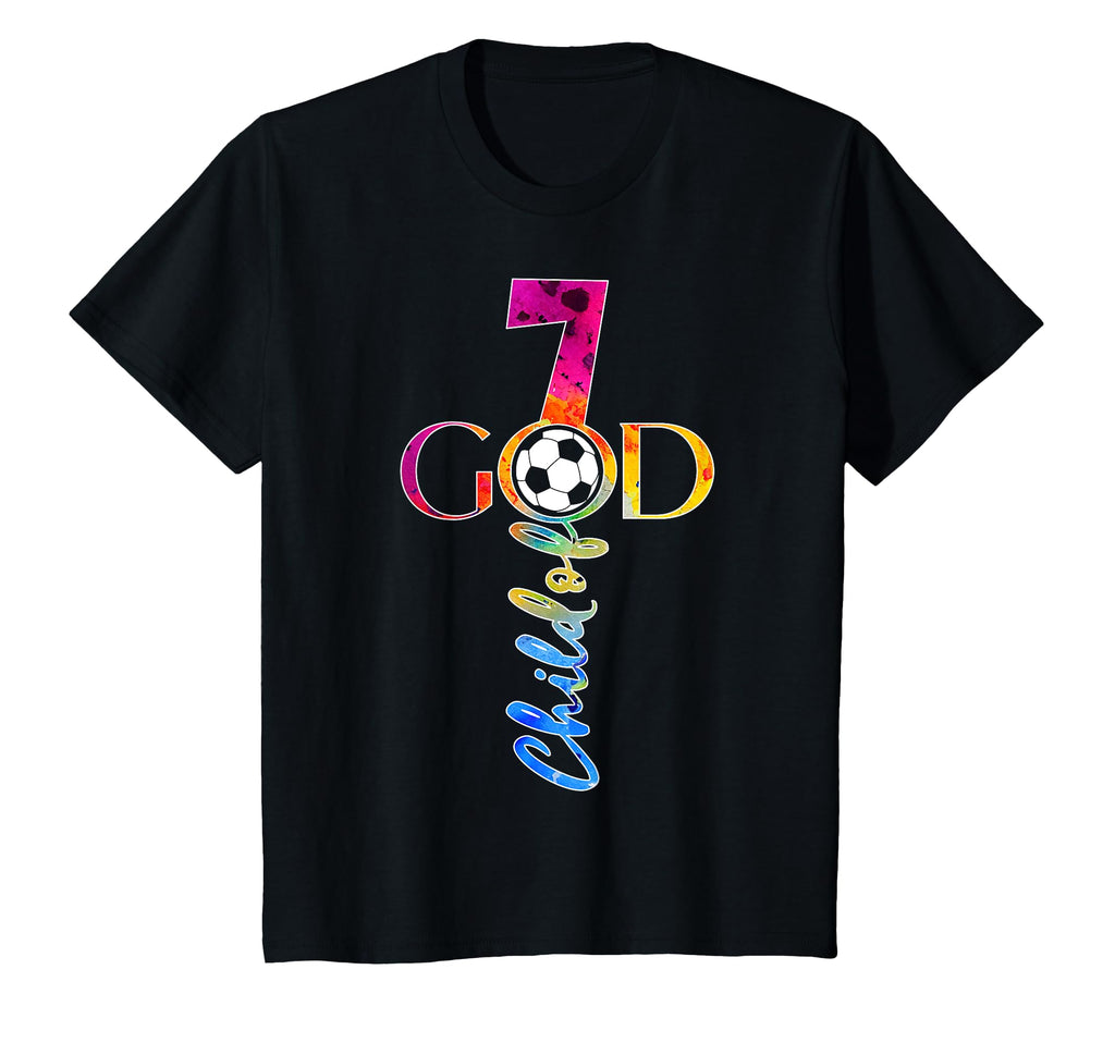 Jesus 7 Years Child God Soccer 7Th T-Shirt - Minimalist Print Unisex - T-Shirt, Sweatshirt, Hoodie