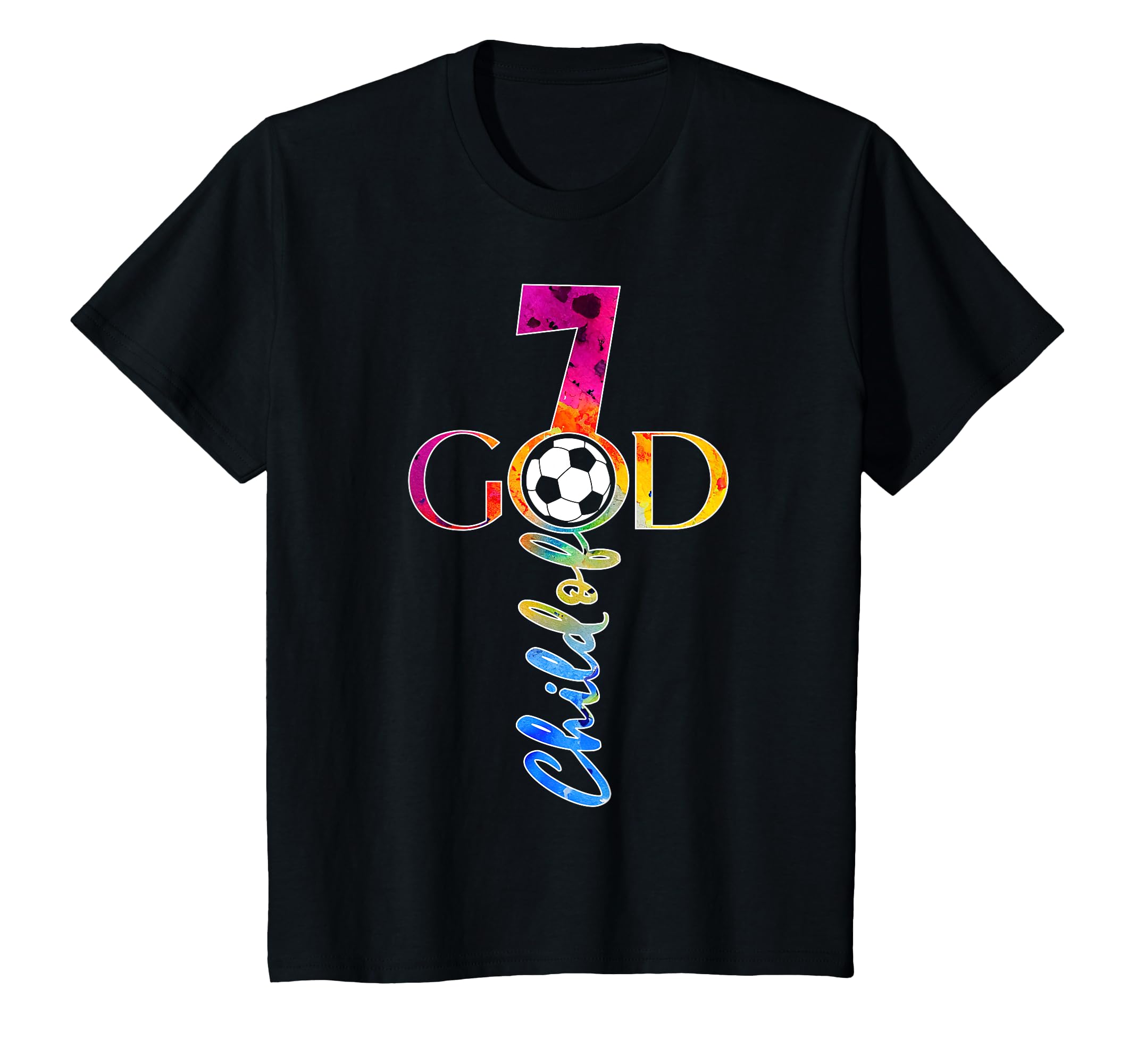 Jesus 7 Years Child God Soccer 7Th T-Shirt - Minimalist Print Unisex - T-Shirt, Sweatshirt, Hoodie