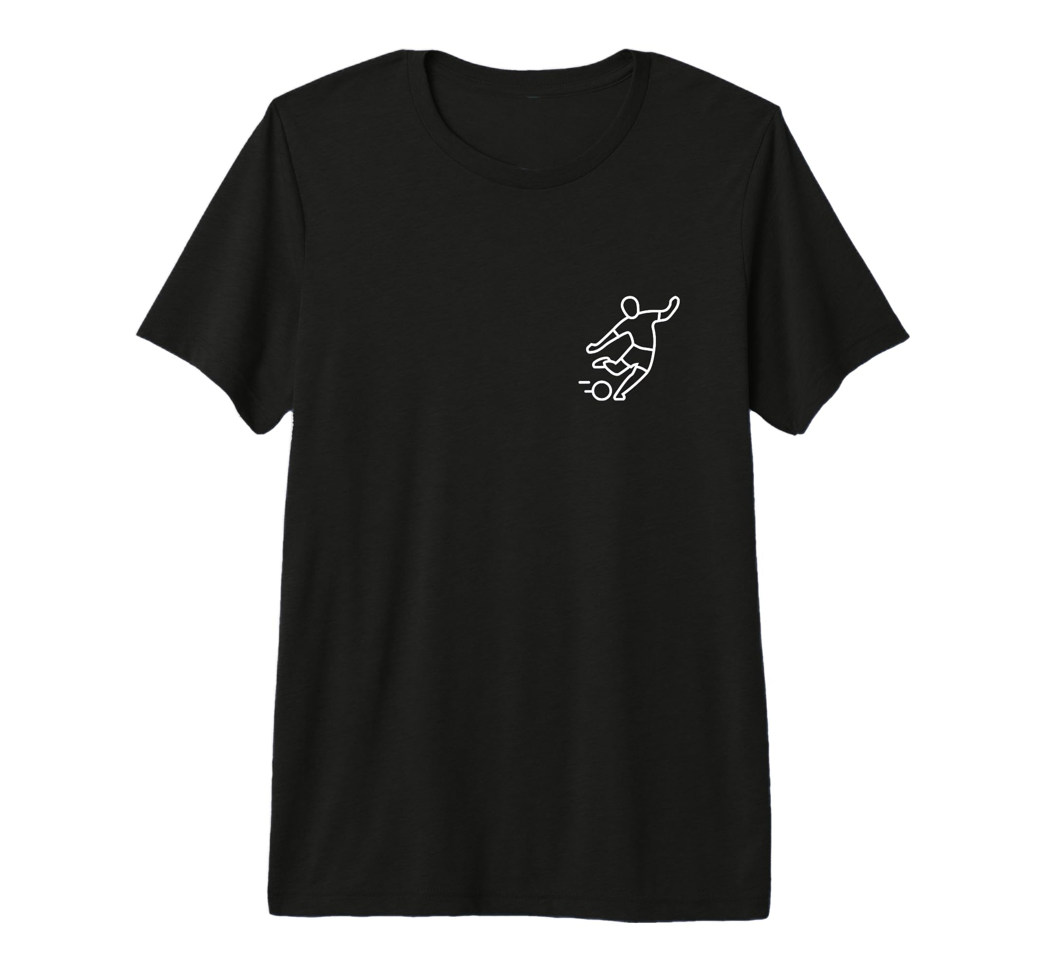 Minimalist Soccer Player Pocket Badge T-Shirt - Aesthetic Graphic Unisex - T-Shirt, Sweatshirt, Hoodie