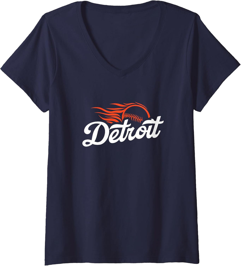 Womens Detroit Baseball Vintage Minimalist Retro - Adult & Kids T-Shirts, Sweatshirts & Hoodies apparel design preview 1