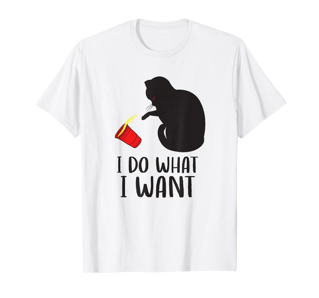 Cat Lover Do What I Want Black Cat Red T-Shirt - Unique Graphic Men Women - T-Shirt, Sweatshirt, Hoodie