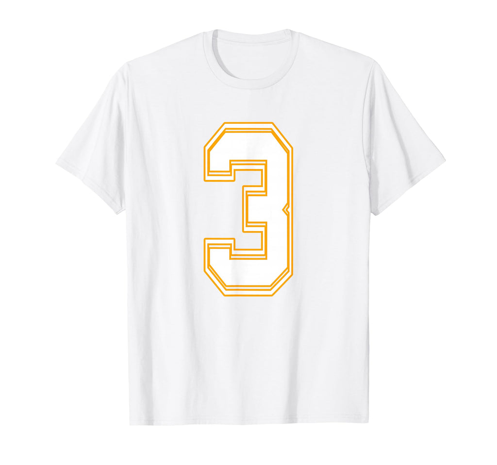 Number 03 Red Yellow White Football T-Shirt - Fun Novelty Design Unisex - T-Shirt, Sweatshirt, Hoodie