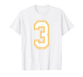 Number 03 Red Yellow White Football T-Shirt - Fun Novelty Design Unisex - T-Shirt, Sweatshirt, Hoodie