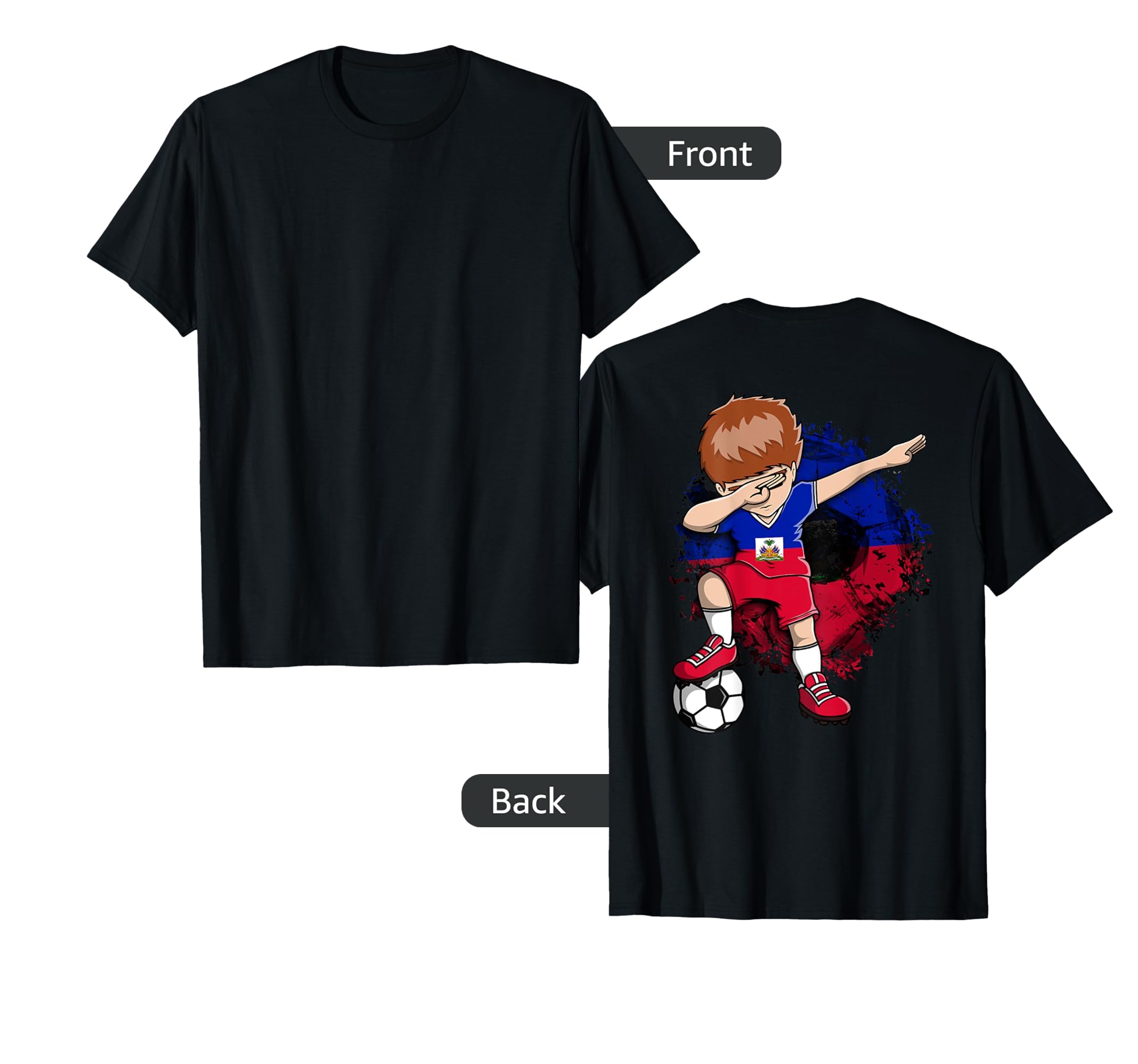 Dabbing Soccer Haiti Jersey Haitian T-Shirt - Custom Art Print for Adults - T-Shirt, Sweatshirt, Hoodie