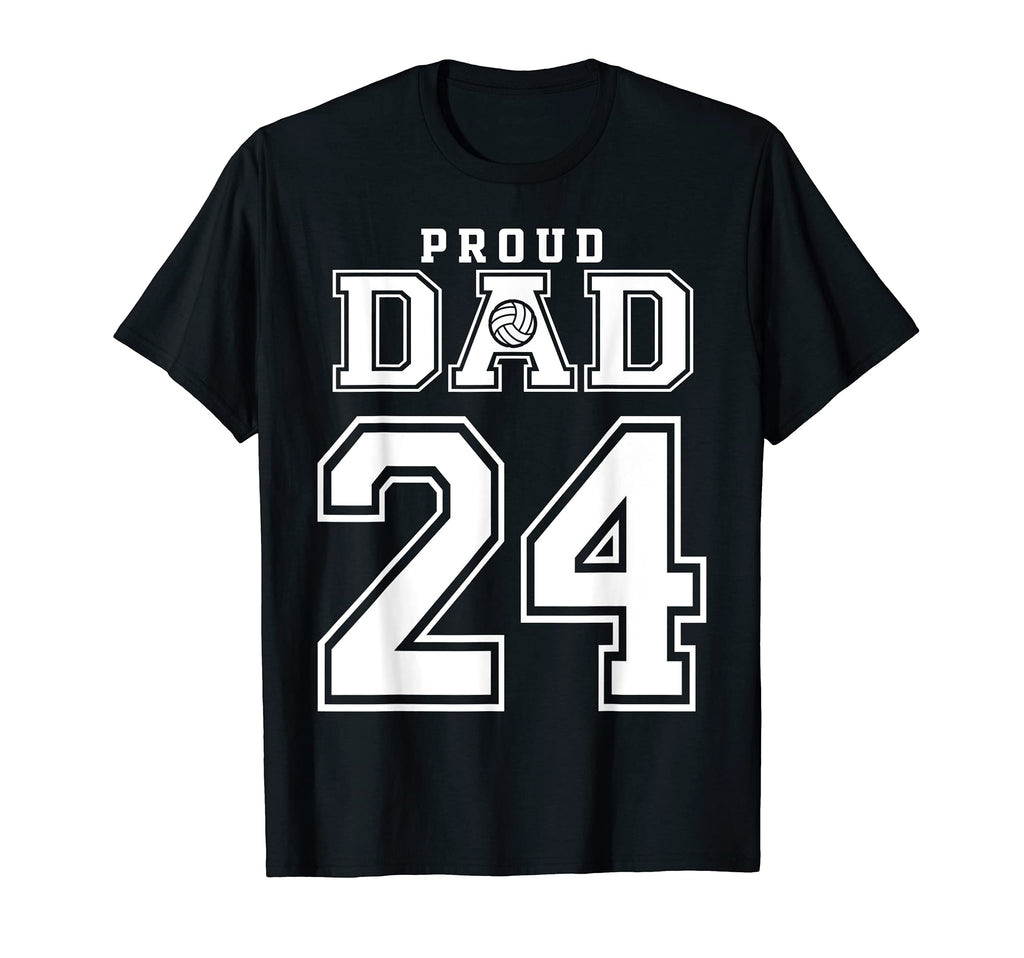 Custom Proud Volleyball Dad Number T-Shirt - Fun Novelty Design for Adults - T-Shirt, Sweatshirt, Hoodie