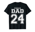 Custom Proud Volleyball Dad Number T-Shirt - Fun Novelty Design for Adults - T-Shirt, Sweatshirt, Hoodie
