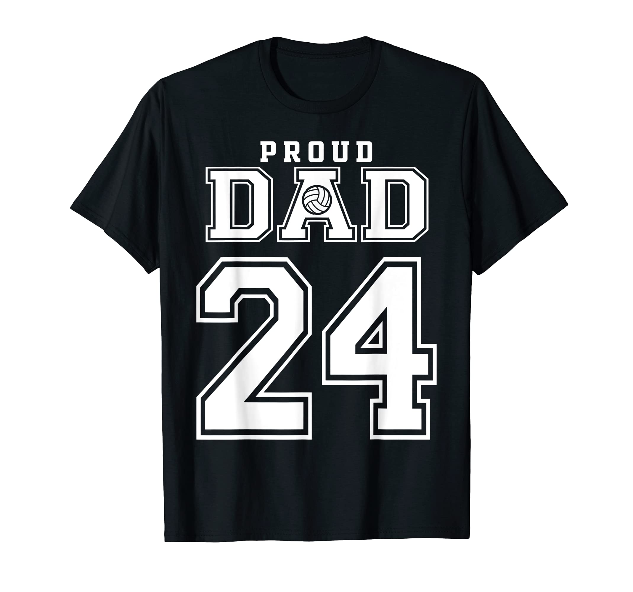 Custom Proud Volleyball Dad Number T-Shirt - Fun Novelty Design for Adults - T-Shirt, Sweatshirt, Hoodie