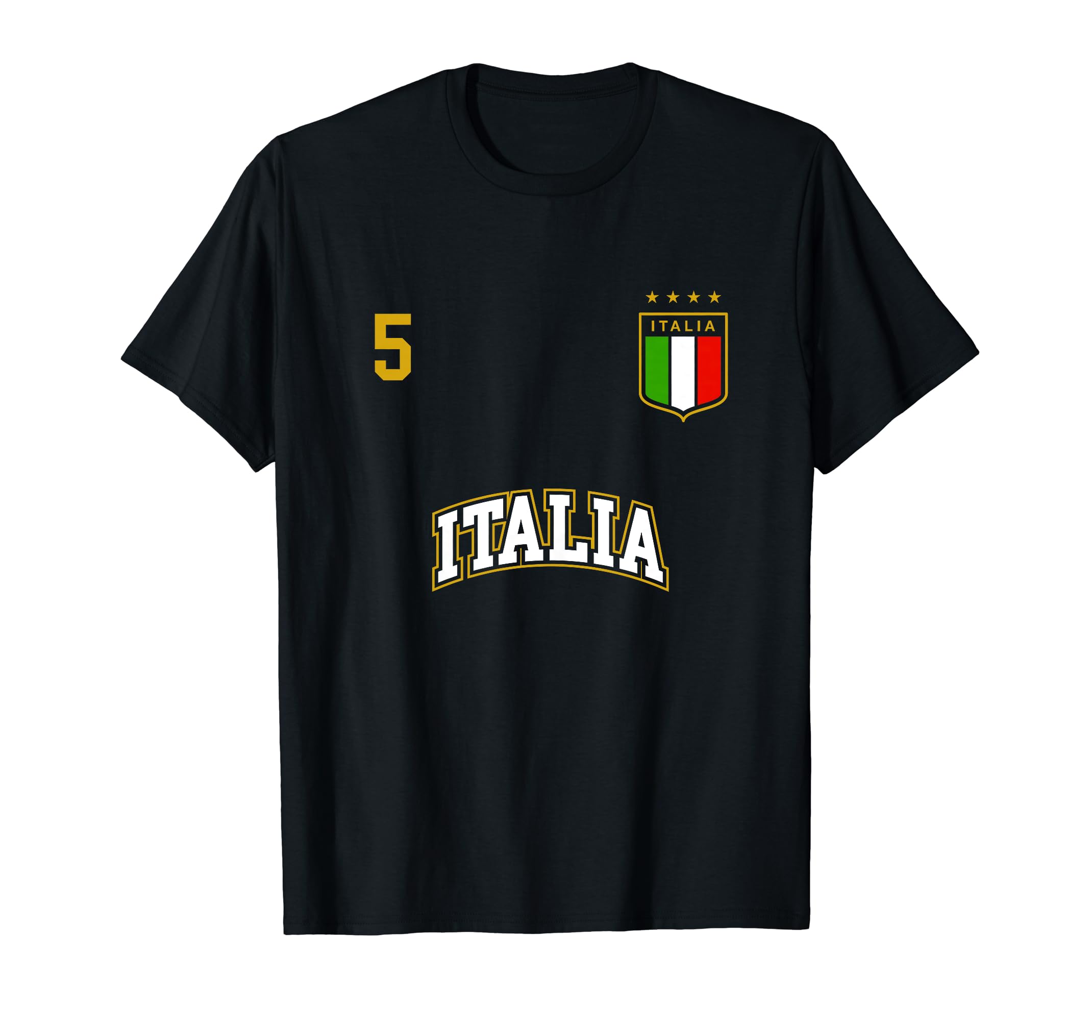 Italia Team Sports Number 5 Soccer T-Shirt - Aesthetic Graphic Unisex - T-Shirt, Sweatshirt, Hoodie