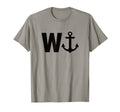Wanker W Anchor Funny Wordplay T-Shirt - Minimalist Print Men Women - T-Shirt, Sweatshirt, Hoodie