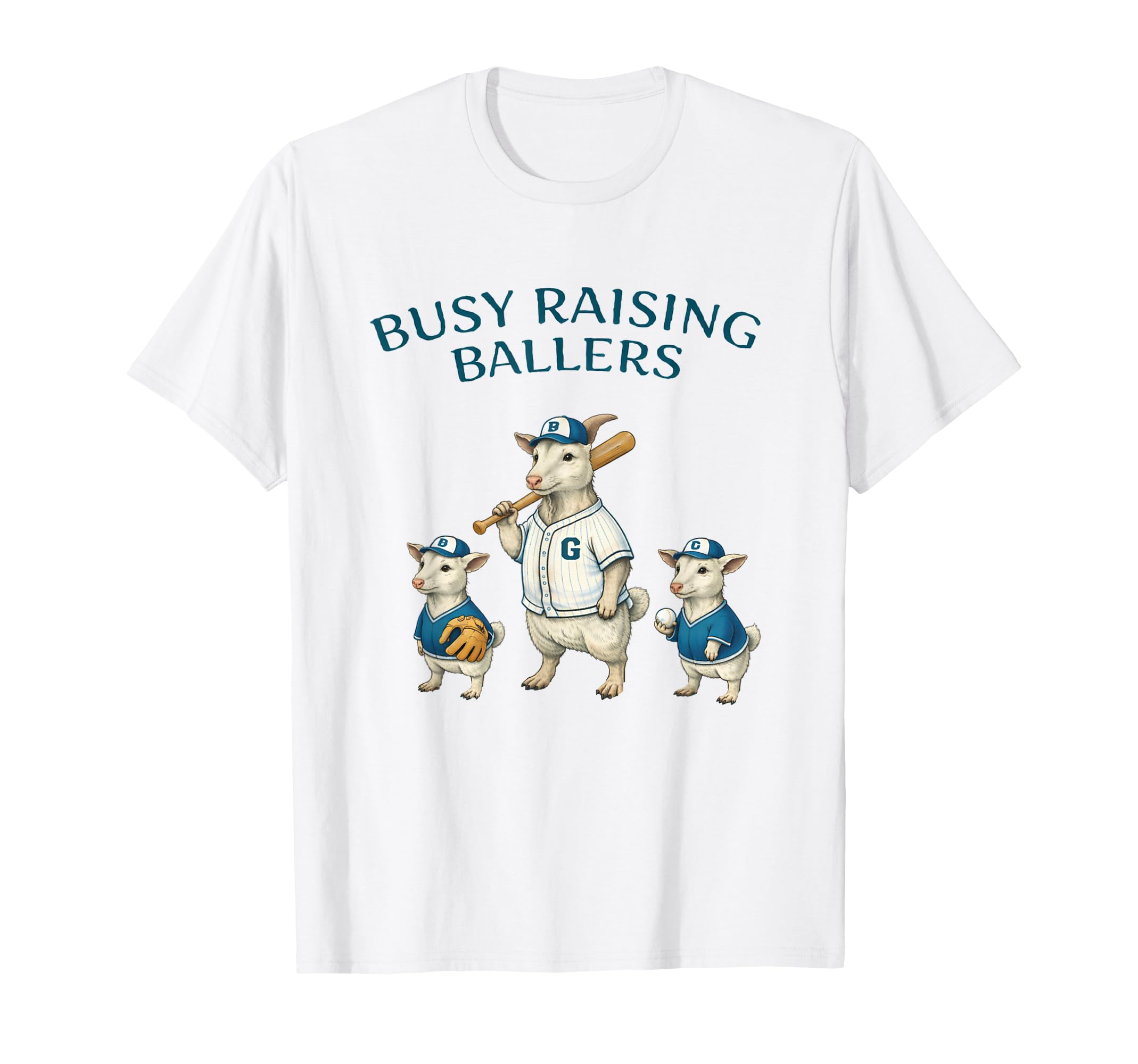Busy Raising Baller Baseball T-Shirt - Custom Art Print for Adults - T-Shirt, Sweatshirt, Hoodie