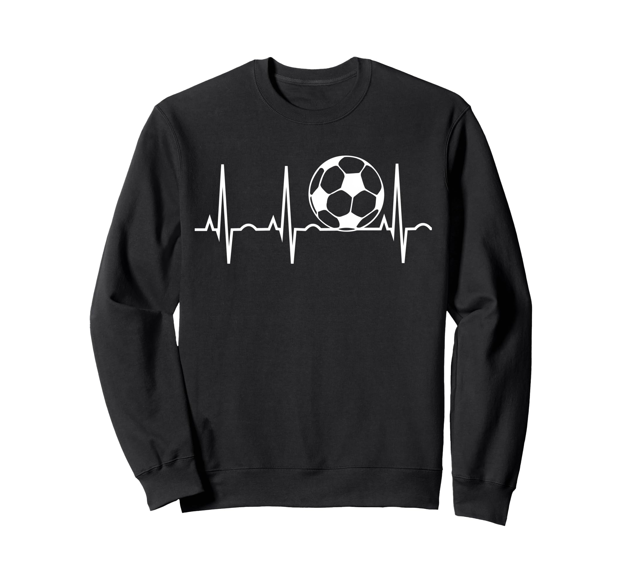 Soccer Heartbeat Soccer Ball Heartbeat Sweatshirt - Minimalist Print Unisex - T-Shirt, Sweatshirt, Hoodie