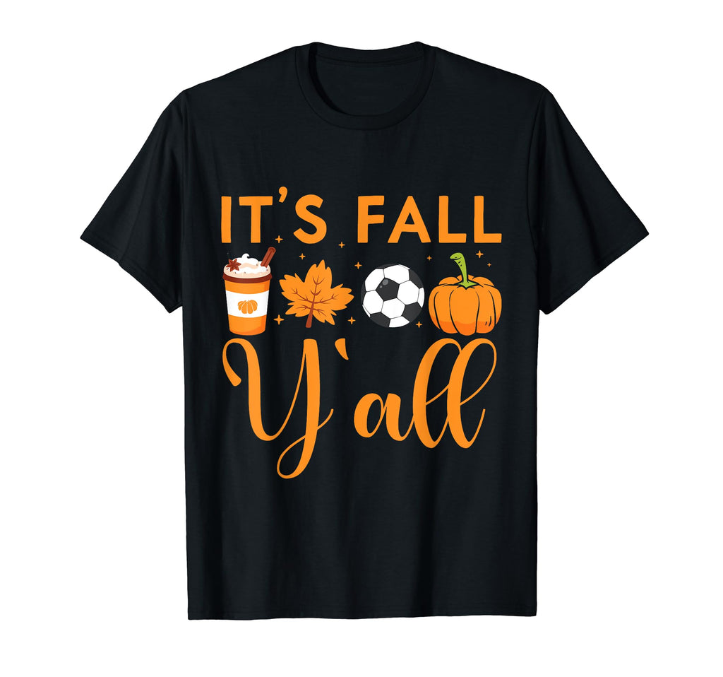 Its Fall Yall Pumpkin Leaf Latte Fall T-Shirt - Trendy Graphic for Adults - T-Shirt, Sweatshirt, Hoodie