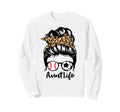Aunt Life Messy Bun Hair Funny Soccer Sweatshirt - Graphic Print Unisex - T-Shirt, Sweatshirt, Hoodie