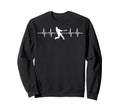 Baseball Player Heartbeat Sweatshirt - Casual Everyday Wear Men Women - T-Shirt, Sweatshirt, Hoodie