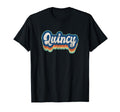 Quincy First Name 70S 80S Personalized T-Shirt - Minimalist Print Men Women - T-Shirt, Sweatshirt, Hoodie