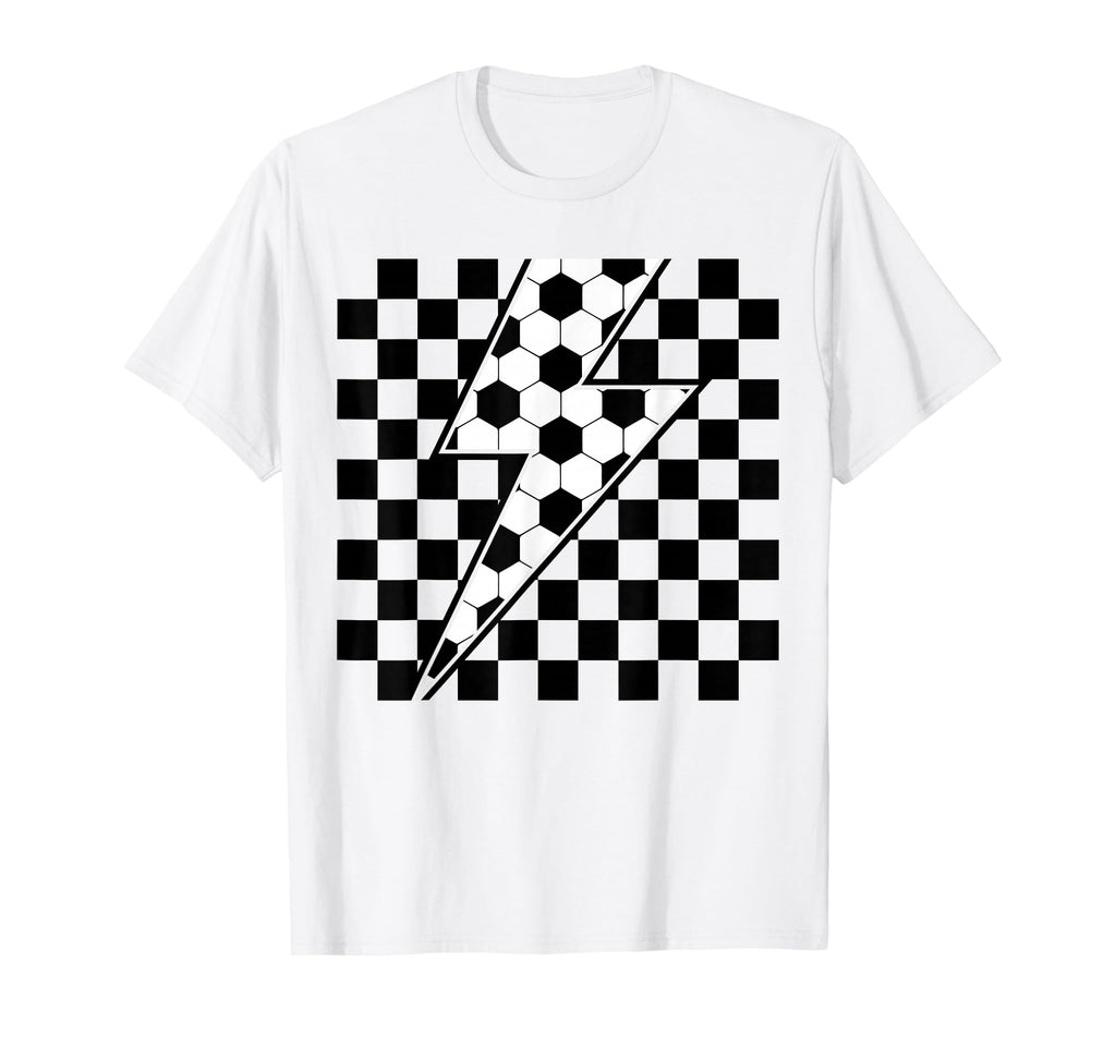 Lightning Bolt Checkered Aesthetic T-Shirt - Streetwear Style for Adults - T-Shirt, Sweatshirt, Hoodie