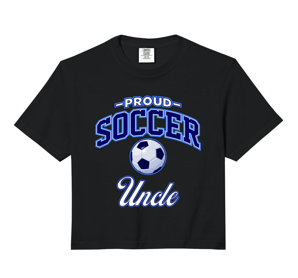 Soccer Uncle Comfort Colors Crop Hoodie - Trendy Graphic for Adults - T-Shirt, Sweatshirt, Hoodie