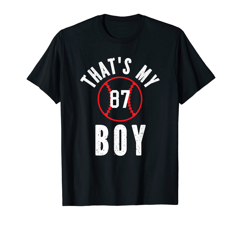 Thats My Jersey Number 87 Baseball Mom T-Shirt - Trendy Graphic for Adults - T-Shirt, Sweatshirt, Hoodie